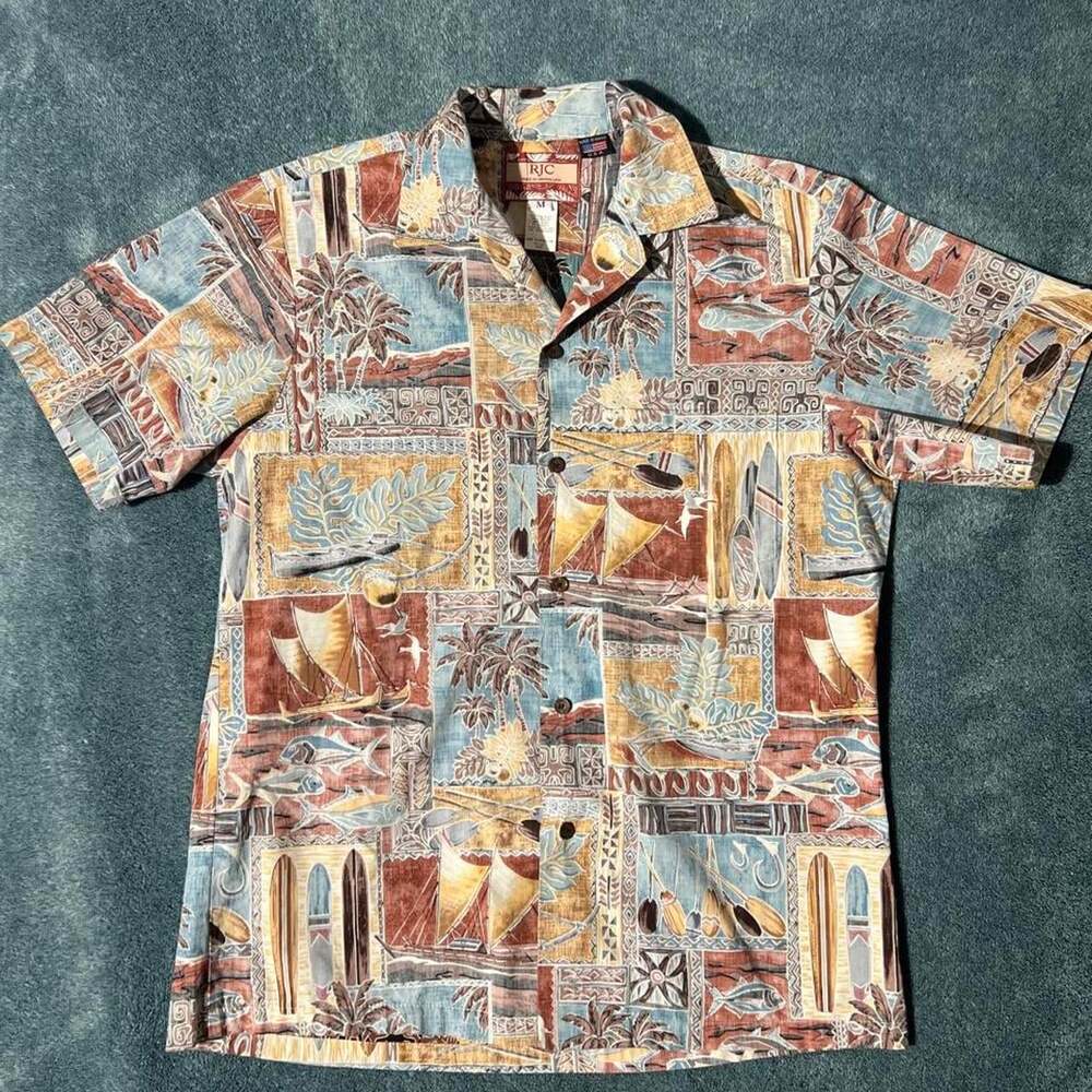 Vintage RJC Hawaiian button-up shirt, made in Hawaii, USA Men’s Medium